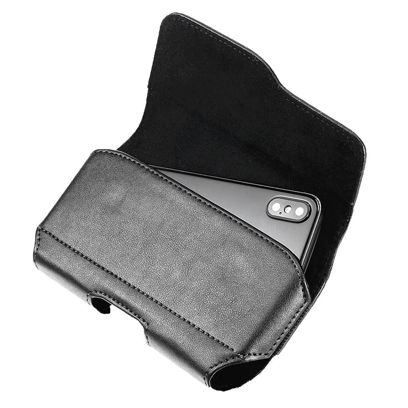 Universal Phone Pouch Case Mobile Phone Waist Bag Belt Clip Holster Leather Cover Case For iPhone Samsung Xiaomi Huawei Nokia LG