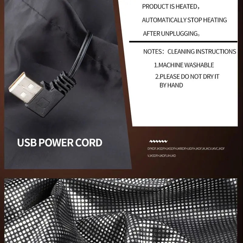 9-Zone Electric Heated Jacket – Graphene Heating for Men & Women