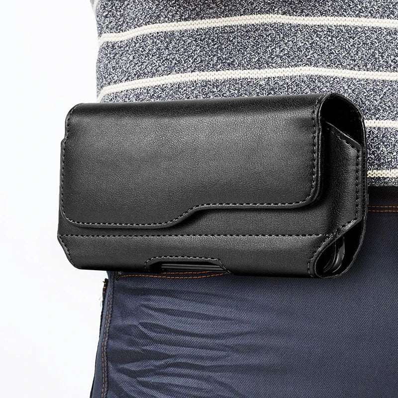 Universal Phone Pouch Case Mobile Phone Waist Bag Belt Clip Holster Leather Cover Case For iPhone Samsung Xiaomi Huawei Nokia LG
