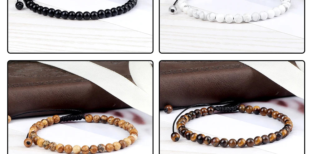 Adjustable Chakra Beads Bracelet – Natural Stone Jewelry for Men & Women