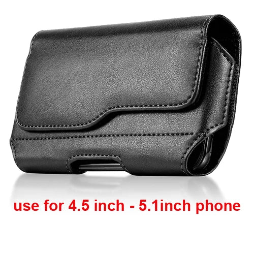 Universal Phone Pouch Case Mobile Phone Waist Bag Belt Clip Holster Leather Cover Case For iPhone Samsung Xiaomi Huawei Nokia LG