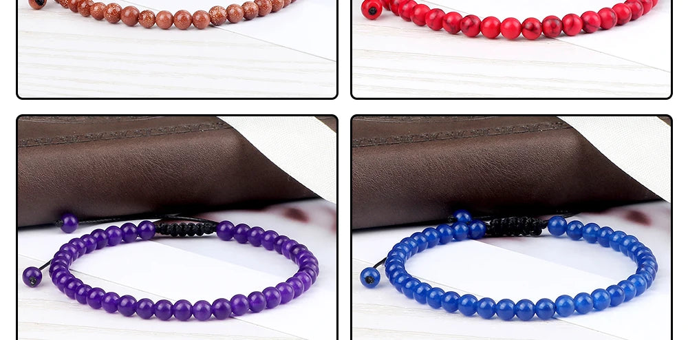 Adjustable Chakra Beads Bracelet – Natural Stone Jewelry for Men & Women