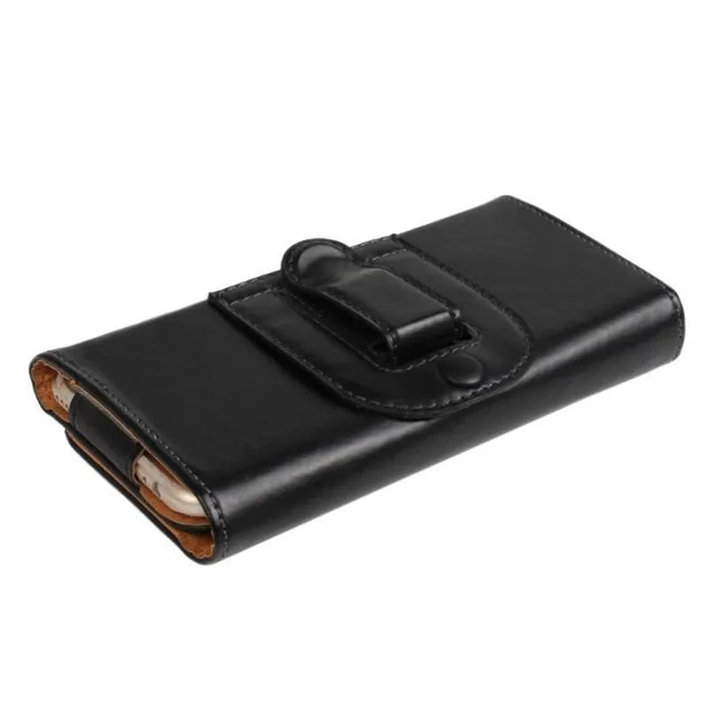 Universal Leather Belt Clip Pouch For iphone 15 Pro Max 14 Plus Waist Bag Magnetic Vertical Phone Case For iphone 13 12 11 XR XS