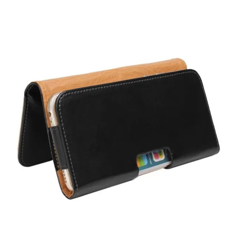 Universal Leather Belt Clip Pouch For iphone 15 Pro Max 14 Plus Waist Bag Magnetic Vertical Phone Case For iphone 13 12 11 XR XS