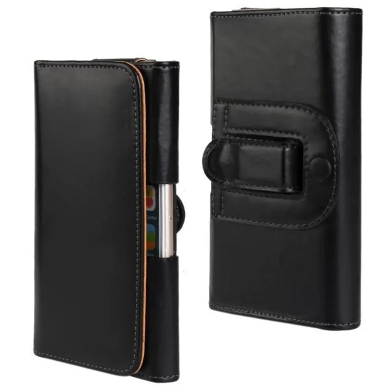 Universal Leather Belt Clip Pouch For iphone 15 Pro Max 14 Plus Waist Bag Magnetic Vertical Phone Case For iphone 13 12 11 XR XS