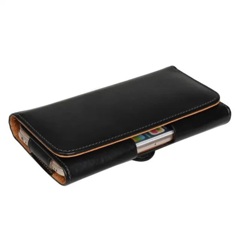 Universal Leather Belt Clip Pouch For iphone 15 Pro Max 14 Plus Waist Bag Magnetic Vertical Phone Case For iphone 13 12 11 XR XS