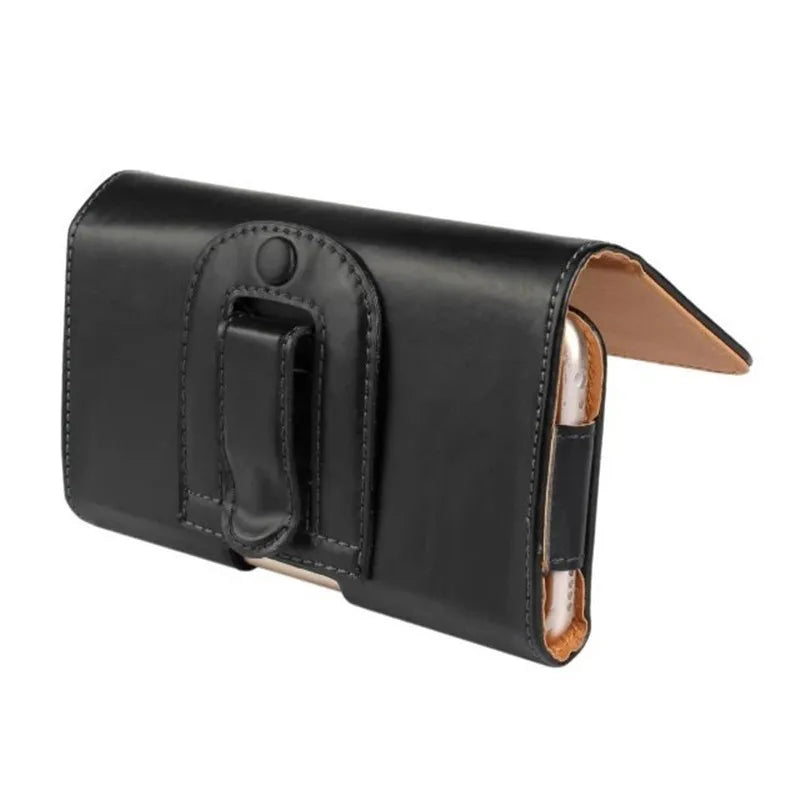 Universal Leather Belt Clip Pouch For iphone 15 Pro Max 14 Plus Waist Bag Magnetic Vertical Phone Case For iphone 13 12 11 XR XS
