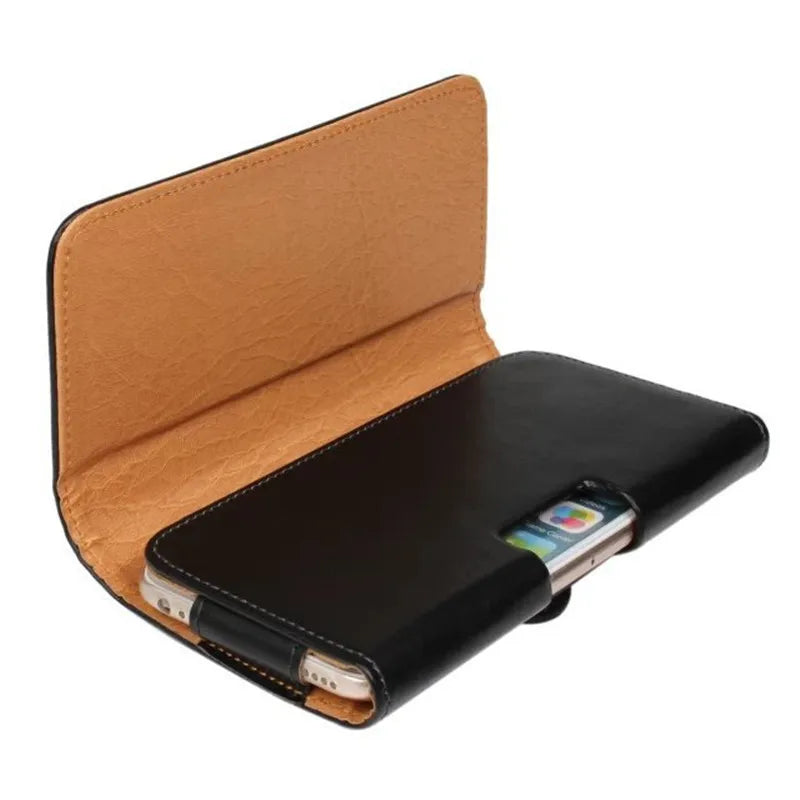 Universal Leather Belt Clip Pouch For iphone 15 Pro Max 14 Plus Waist Bag Magnetic Vertical Phone Case For iphone 13 12 11 XR XS