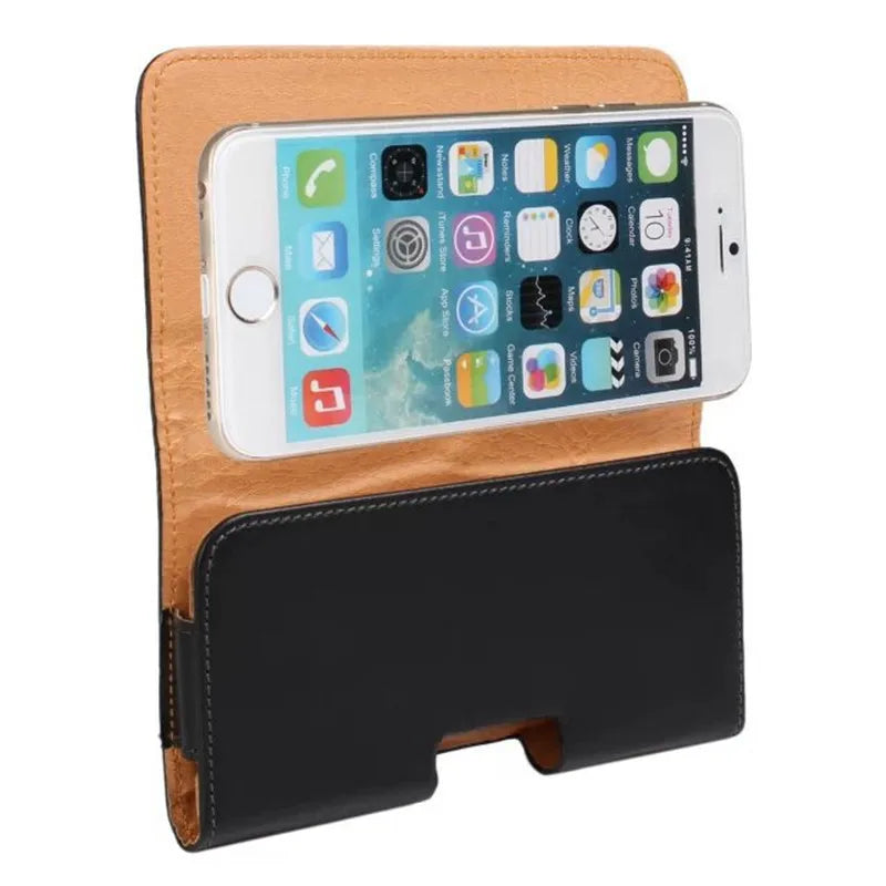 Universal Leather Belt Clip Pouch For iphone 15 Pro Max 14 Plus Waist Bag Magnetic Vertical Phone Case For iphone 13 12 11 XR XS