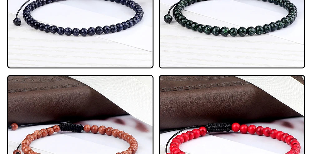 Adjustable Chakra Beads Bracelet – Natural Stone Jewelry for Men & Women