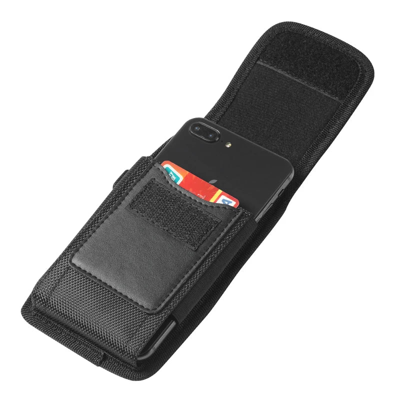 Phone Holster Case with Belt Clip Nylon Carrying Pouch Cover Portable Wallet Card Waist Bag for iPhone 13 12 Samsung Galaxy S22