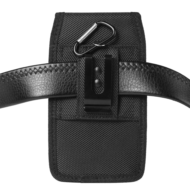Phone Holster Case with Belt Clip Nylon Carrying Pouch Cover Portable Wallet Card Waist Bag for iPhone 13 12 Samsung Galaxy S22