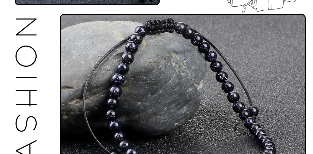 Adjustable Chakra Beads Bracelet – Natural Stone Jewelry for Men & Women
