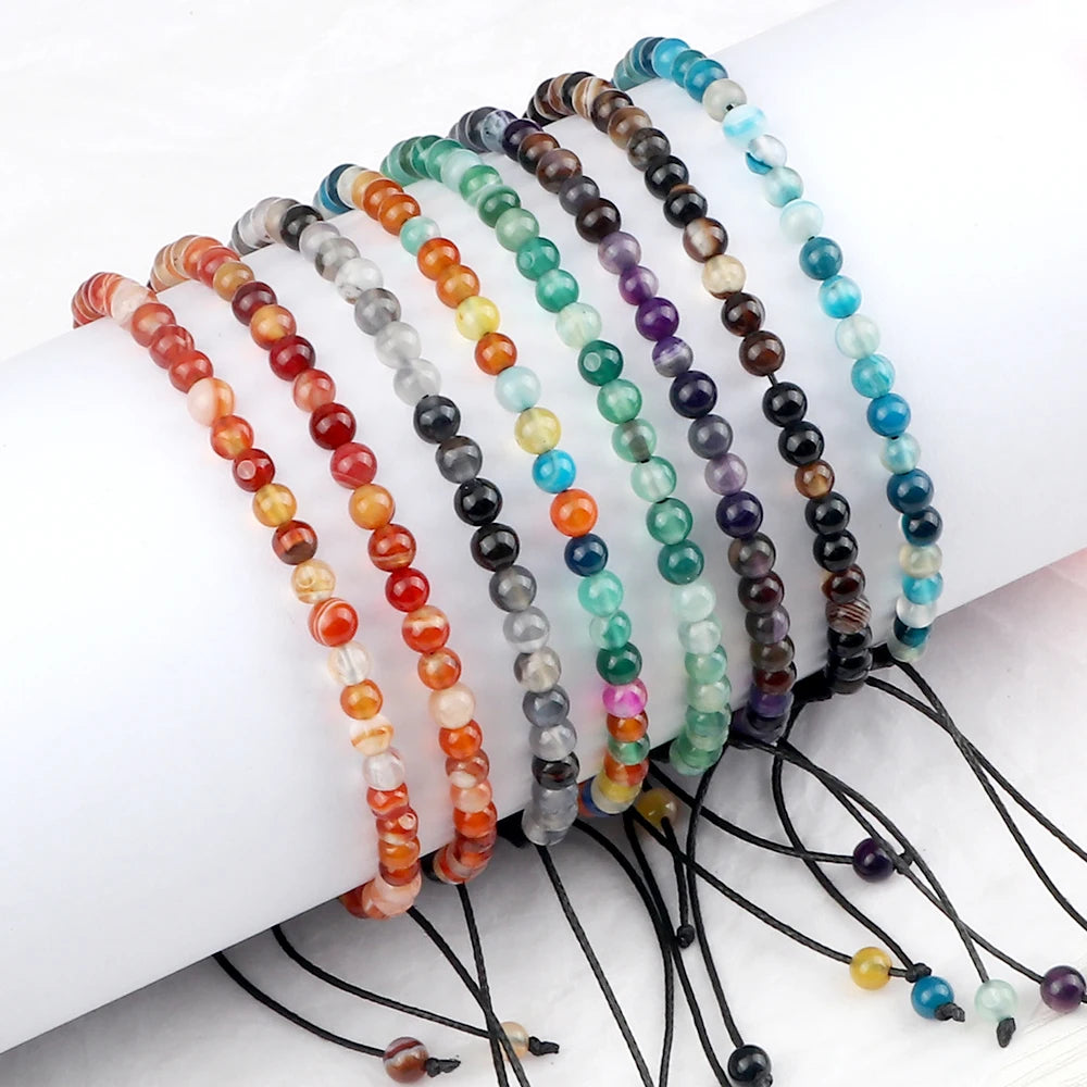 Adjustable Chakra Beads Bracelet – Natural Stone Jewelry for Men & Women