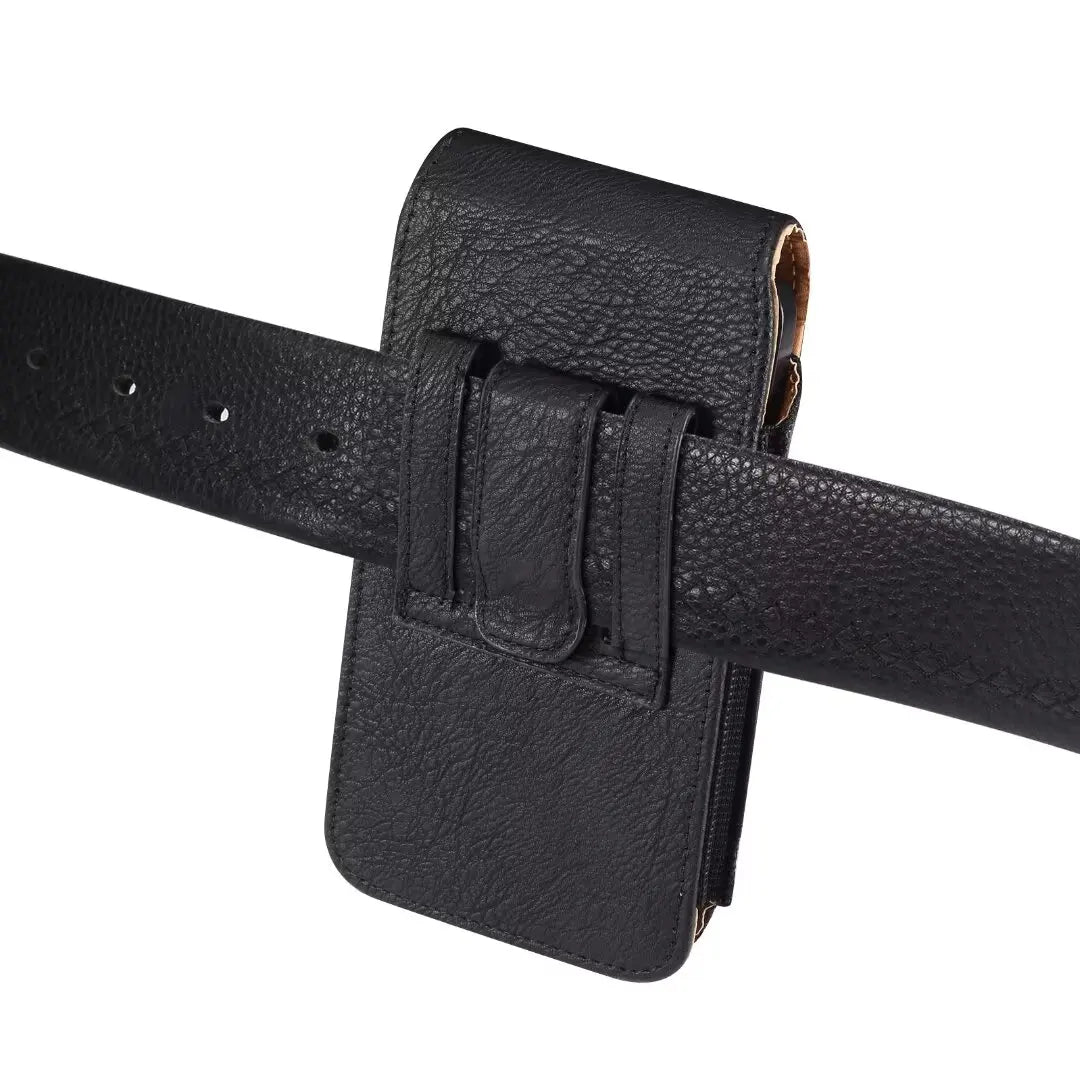 New Oxford Cloth Waist Leather Belt Clip Holster Case Phone Pouch Bag with Cowhide Pattern for 5.2-7.0" iPhone,Samsung,Cellphone