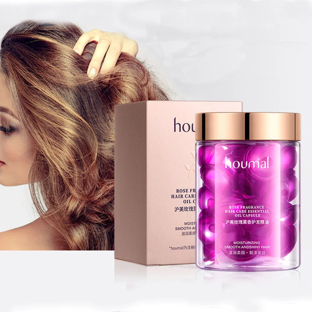 Rose Essential Oil Capsules Supple Dry Hair