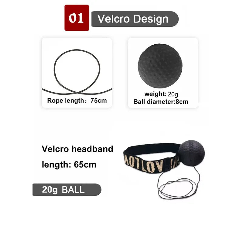 Punching Ball Head-mounted Fighting Speed Sanda Training Boxing Reflex Ball
