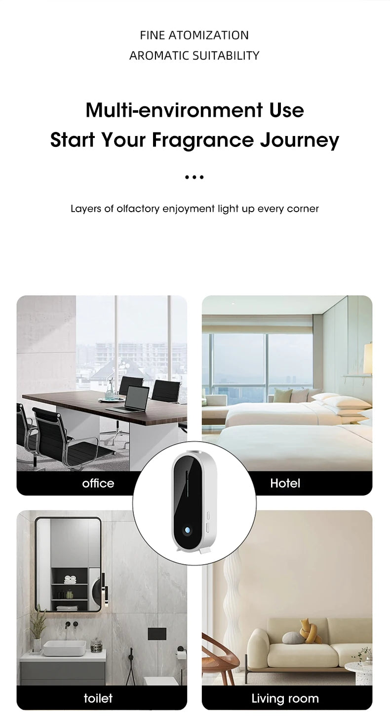 Ultrasonic Diffuser Aromatherapy Machine Portable Air Purifier Atomization Household Wall 50ml Essential Oil Fragrance Diffuser