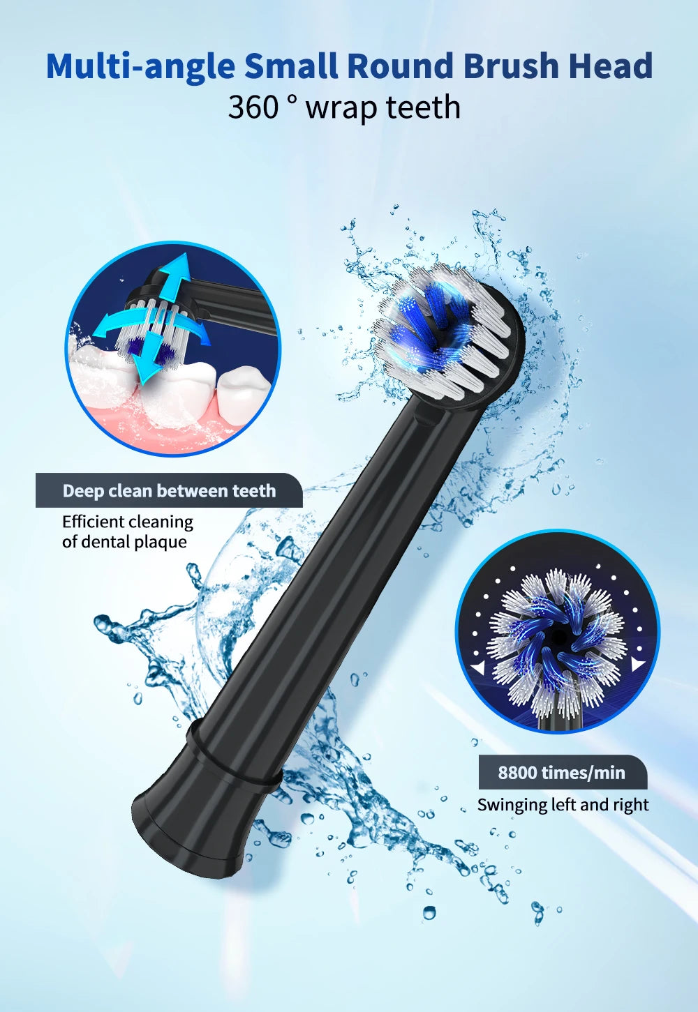 Sonic Electric Tooth Brush With 4 Extra Replacement Heads