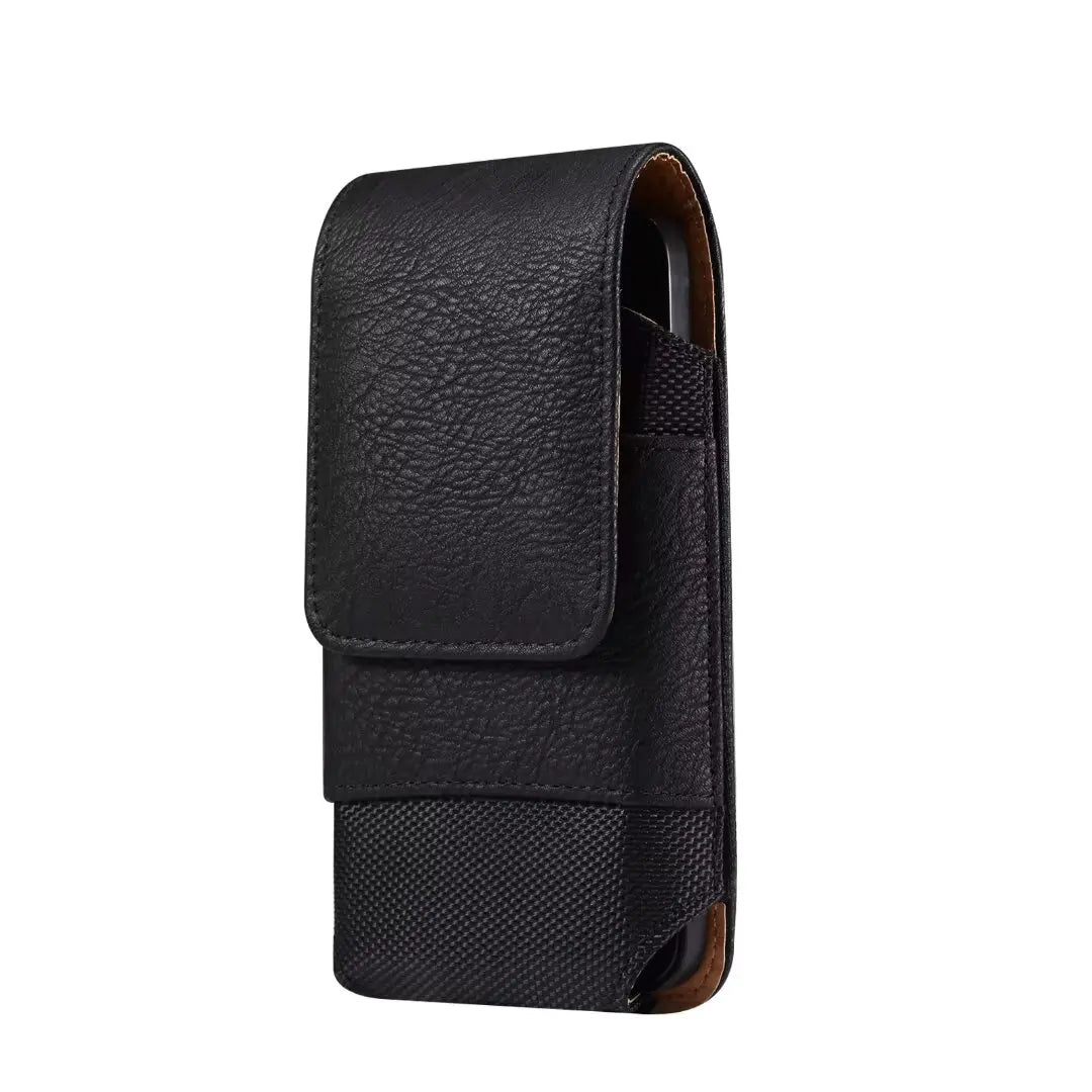 New Oxford Cloth Waist Leather Belt Clip Holster Case Phone Pouch Bag with Cowhide Pattern for 5.2-7.0" iPhone,Samsung,Cellphone