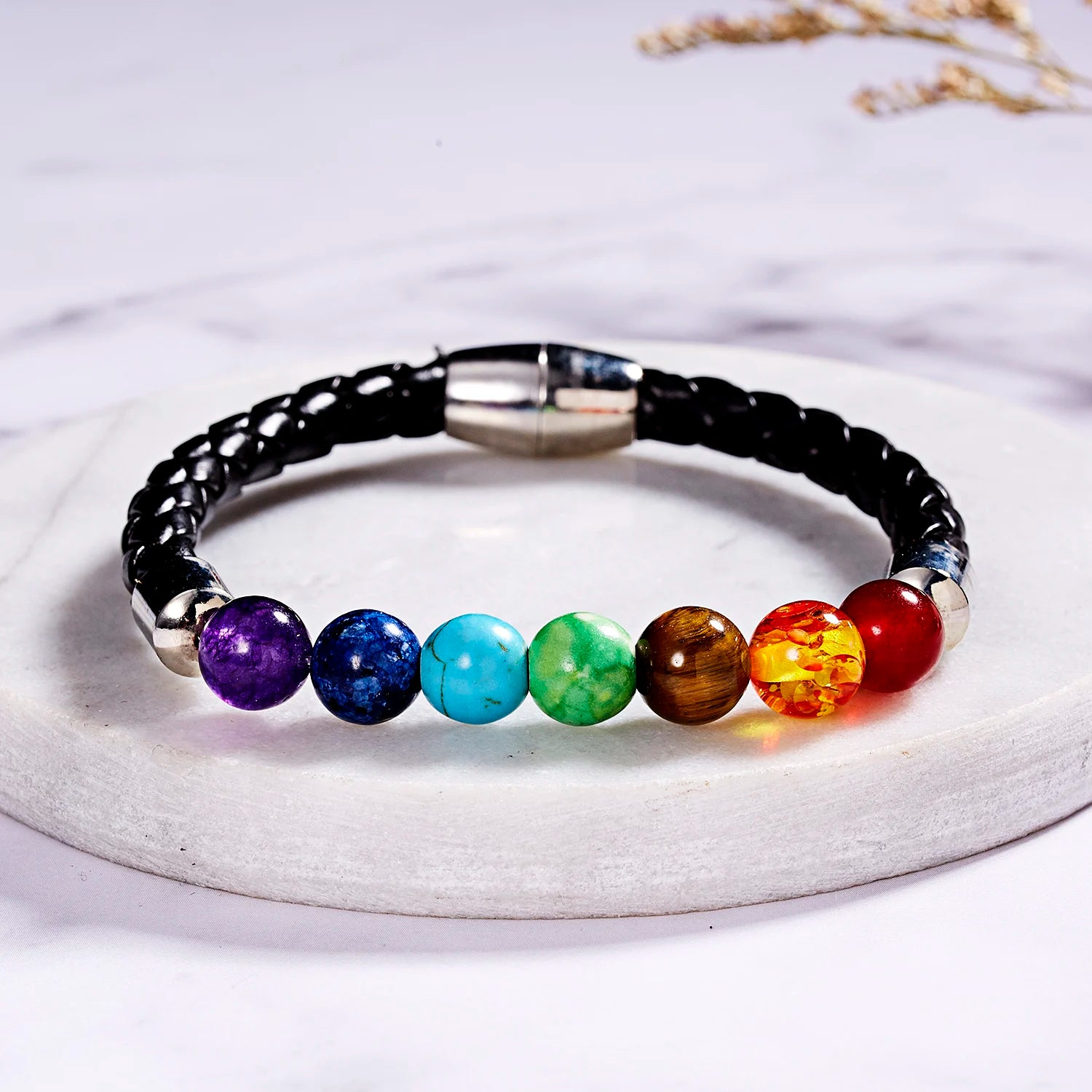 Chakra Reiki Healing Stone Bracelet For Women & Men