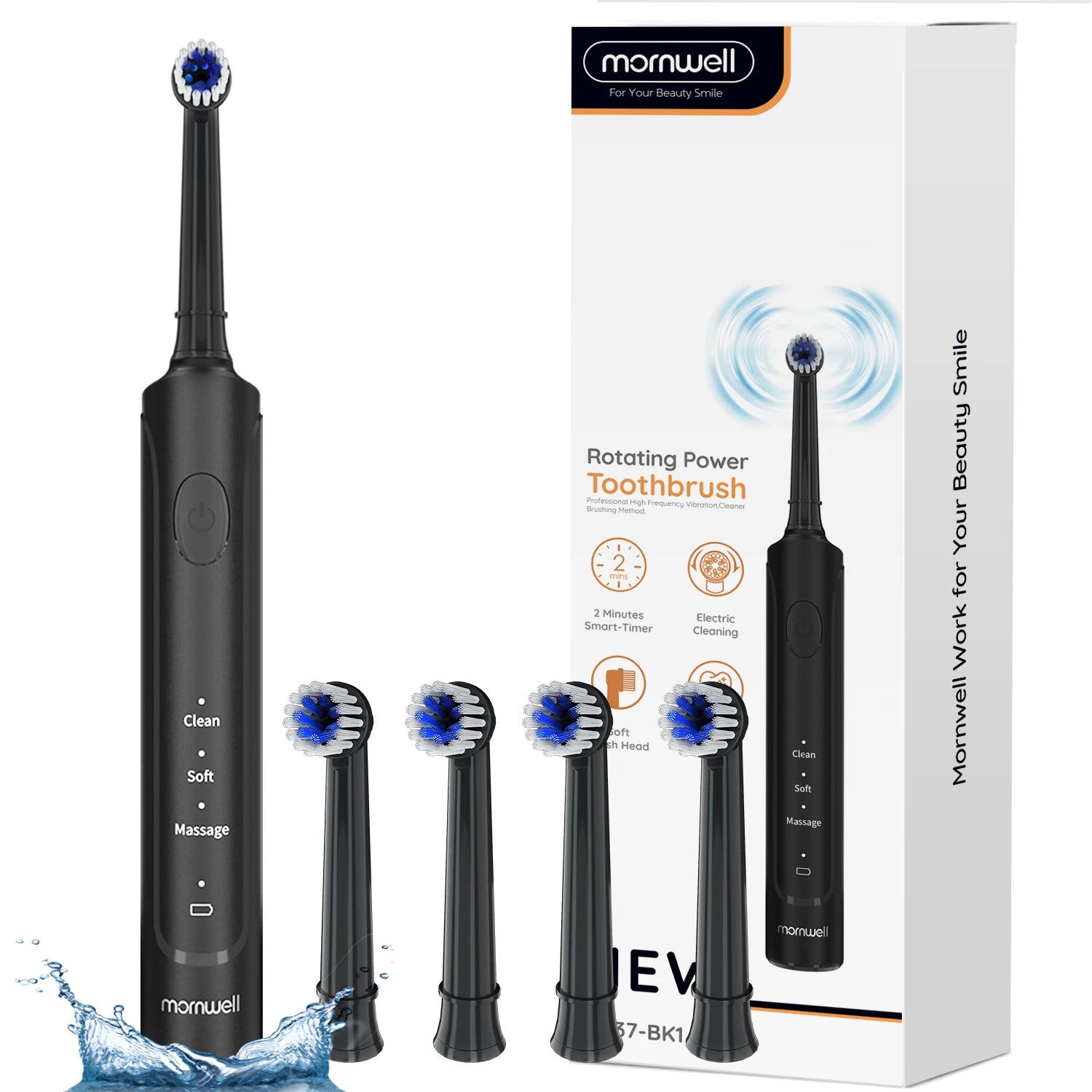 Sonic Electric Tooth Brush With 4 Extra Replacement Heads