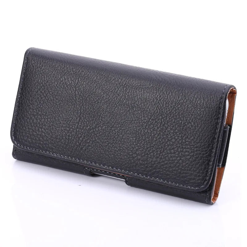 Universal Leather Belt Clip Pouch For iphone 15 Pro Max 14 Plus Waist Bag Magnetic Vertical Phone Case For iphone 13 12 11 XR XS