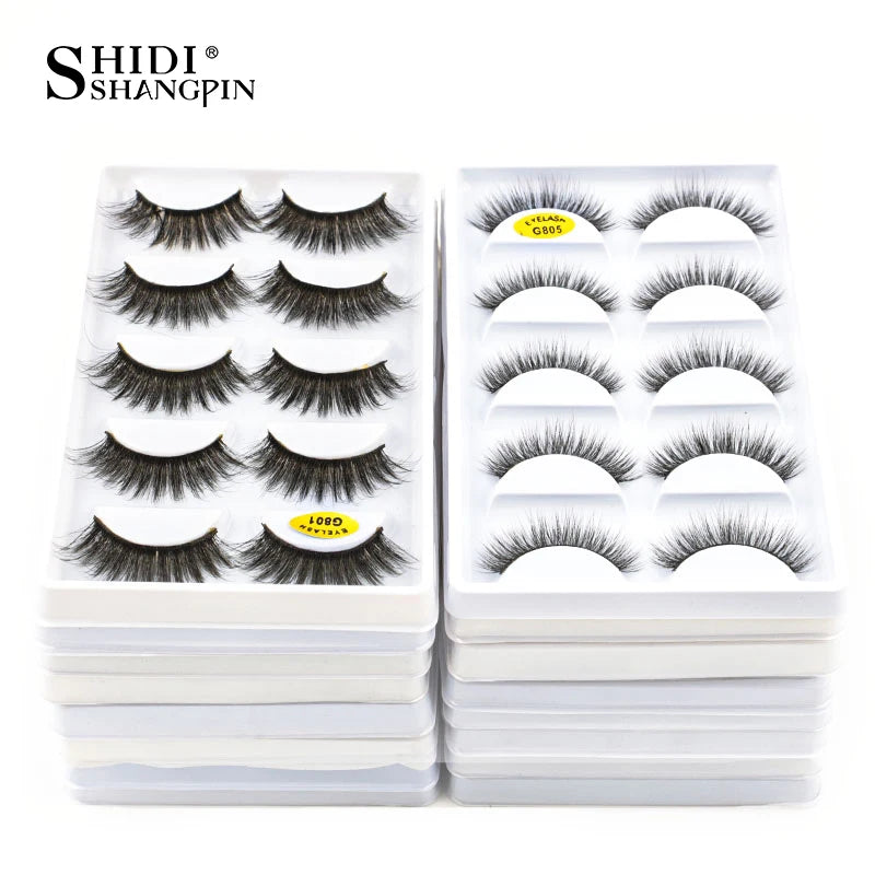 Half Lashes Mink Eyelashes Natural Soft Cat Eye False Eyelashes Long Wispy 3D Mink Lashes Makeup Eyelash Extension Fake Lashes