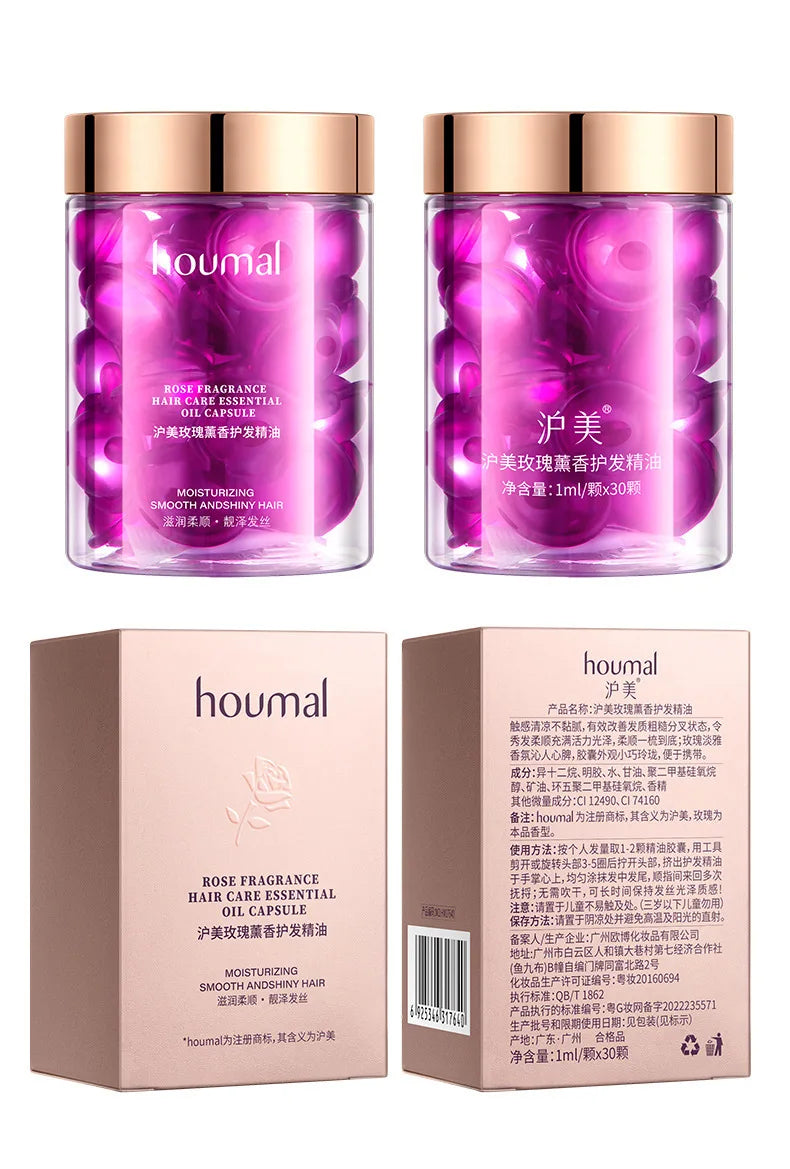 Rose Essential Oil Capsules Supple Dry Hair
