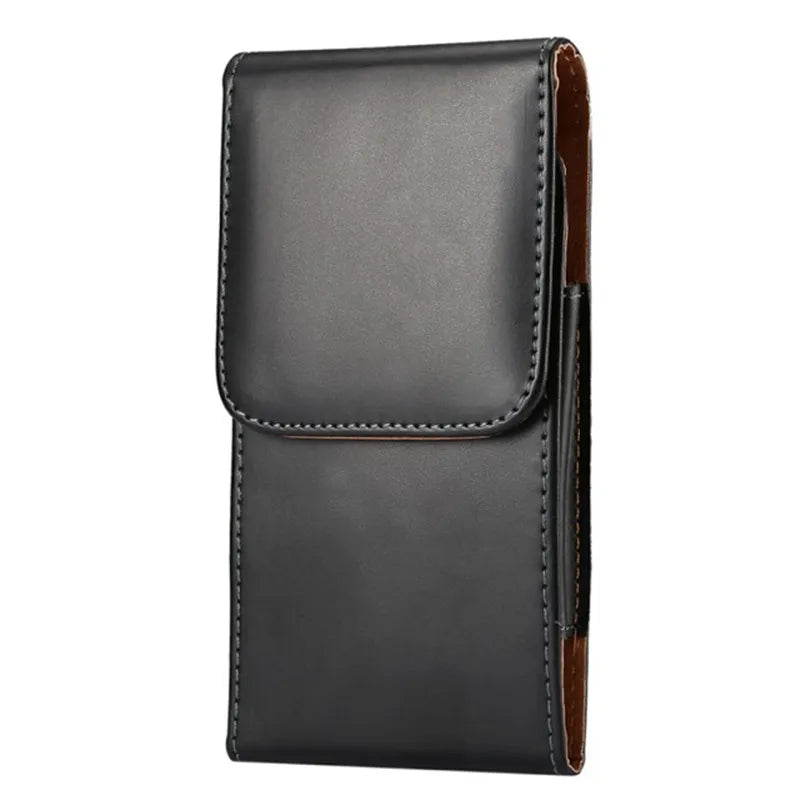 Universal Leather Belt Clip Pouch For iphone 15 Pro Max 14 Plus Waist Bag Magnetic Vertical Phone Case For iphone 13 12 11 XR XS