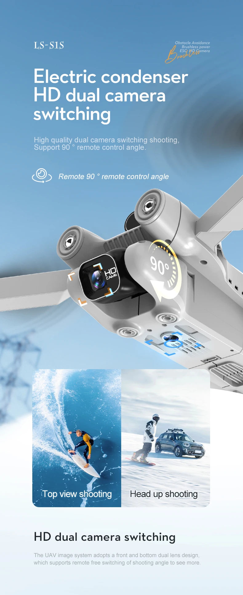 S1S Drone – 5G WiFi 4K/8K Professional Camera Quadcopter