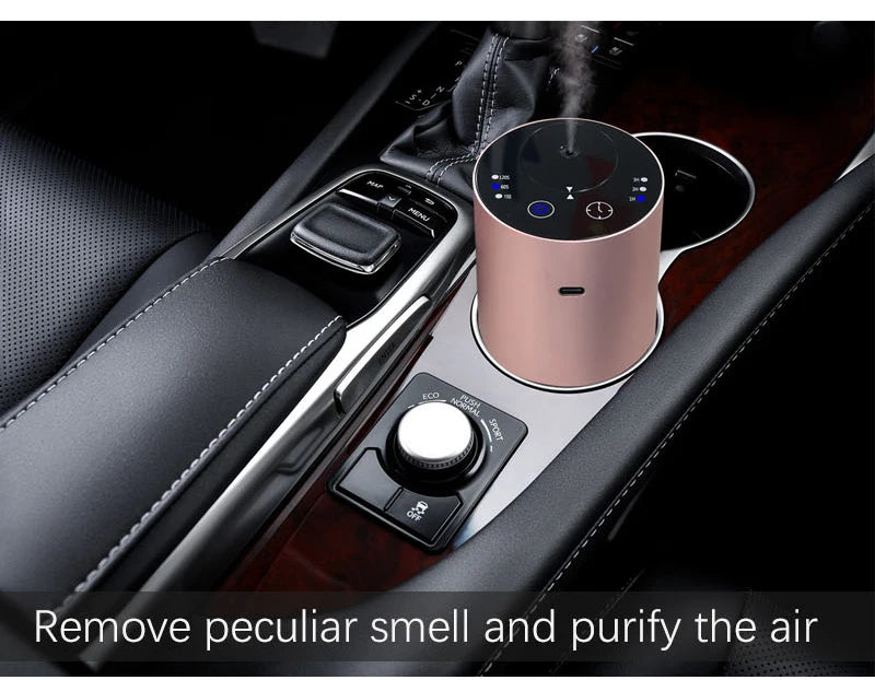 Wireless Car Aroma Diffuser with 20ml Empty Essential Oil Bottle Rechargeable Fragrance Diffuser for Bedroom