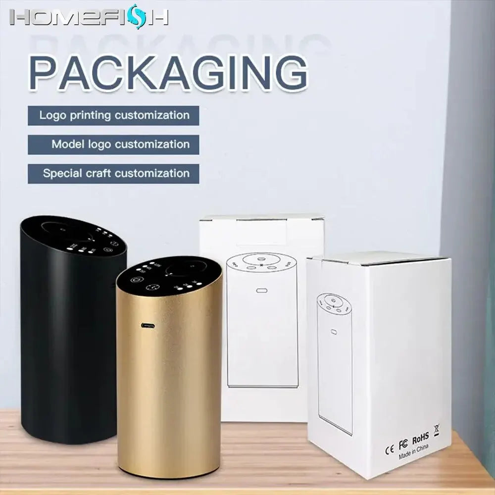 Wireless Car Aroma Diffuser with 20ml Empty Essential Oil Bottle Rechargeable Fragrance Diffuser for Bedroom