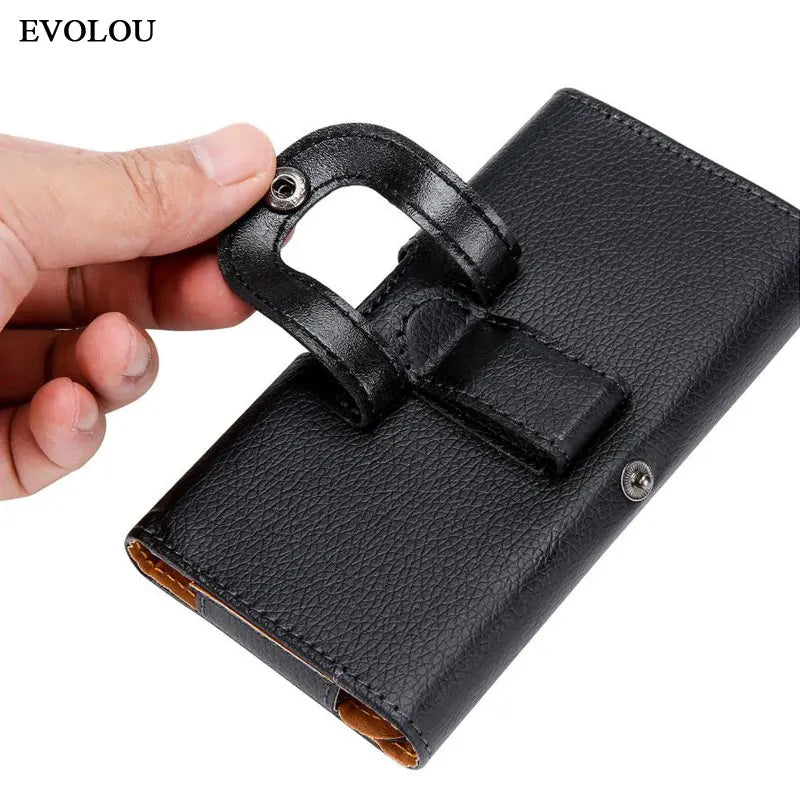 Universal Leather Belt Clip Pouch For iphone 15 Pro Max 14 Plus Waist Bag Magnetic Vertical Phone Case For iphone 13 12 11 XR XS