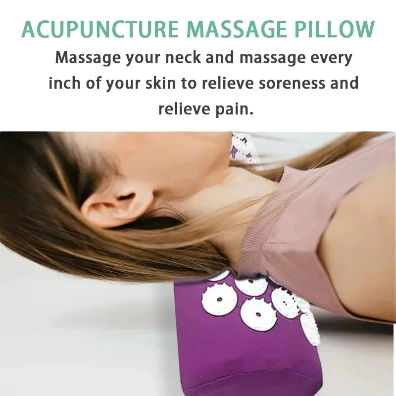 Yoga Massage Mat Acupressure Relieve Stress Back Cushion Massage Yoga Mat Back Pain Relief Needle Pad With Pillow