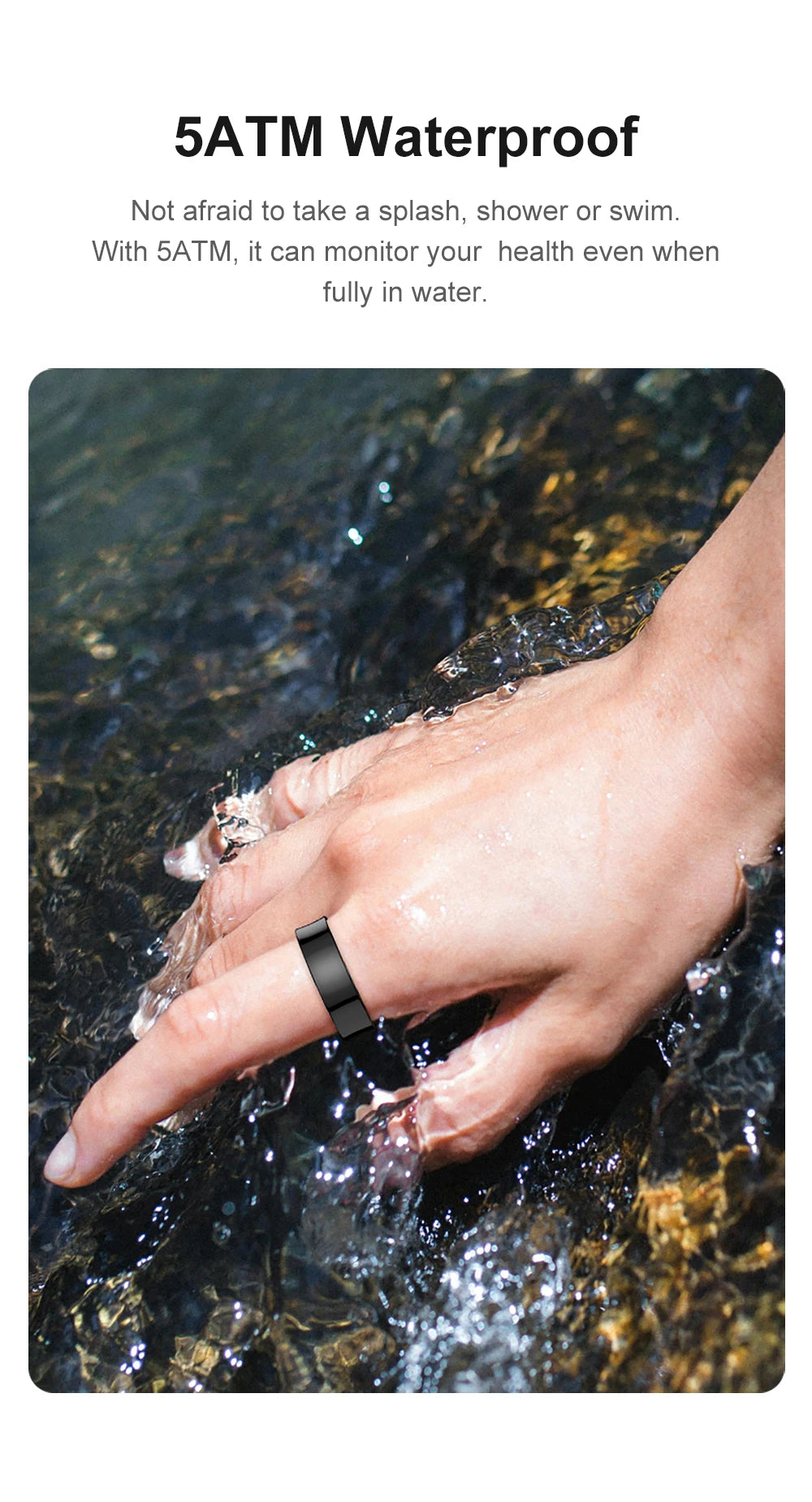 Smart Ring Men Women with Charging Case,
