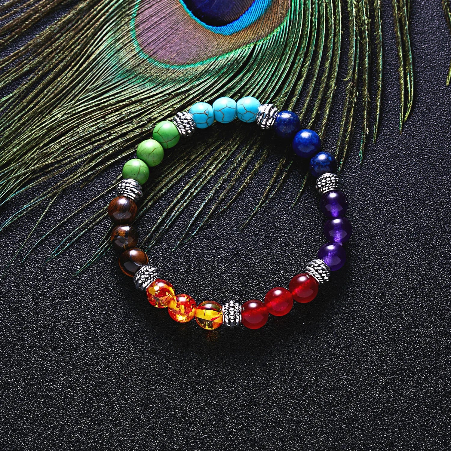 Chakra Reiki Healing Stone Bracelet For Women & Men