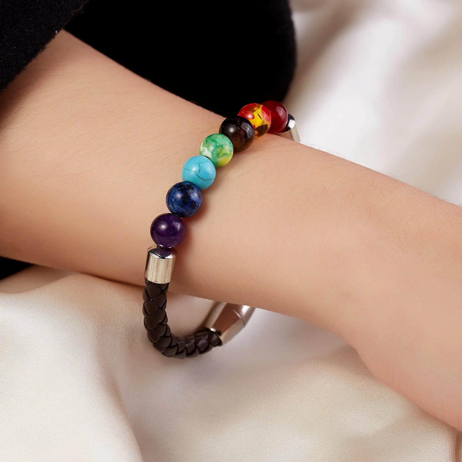 Chakra Reiki Healing Stone Bracelet For Women & Men