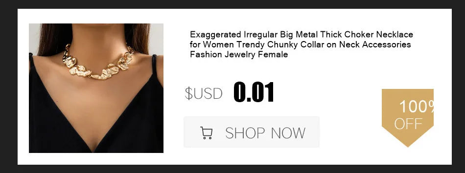 Elegant Simple Chunky Circle Torques Necklace for Women Trendy Choker Collar Fashion Jewelry on the Neck Accessories Female