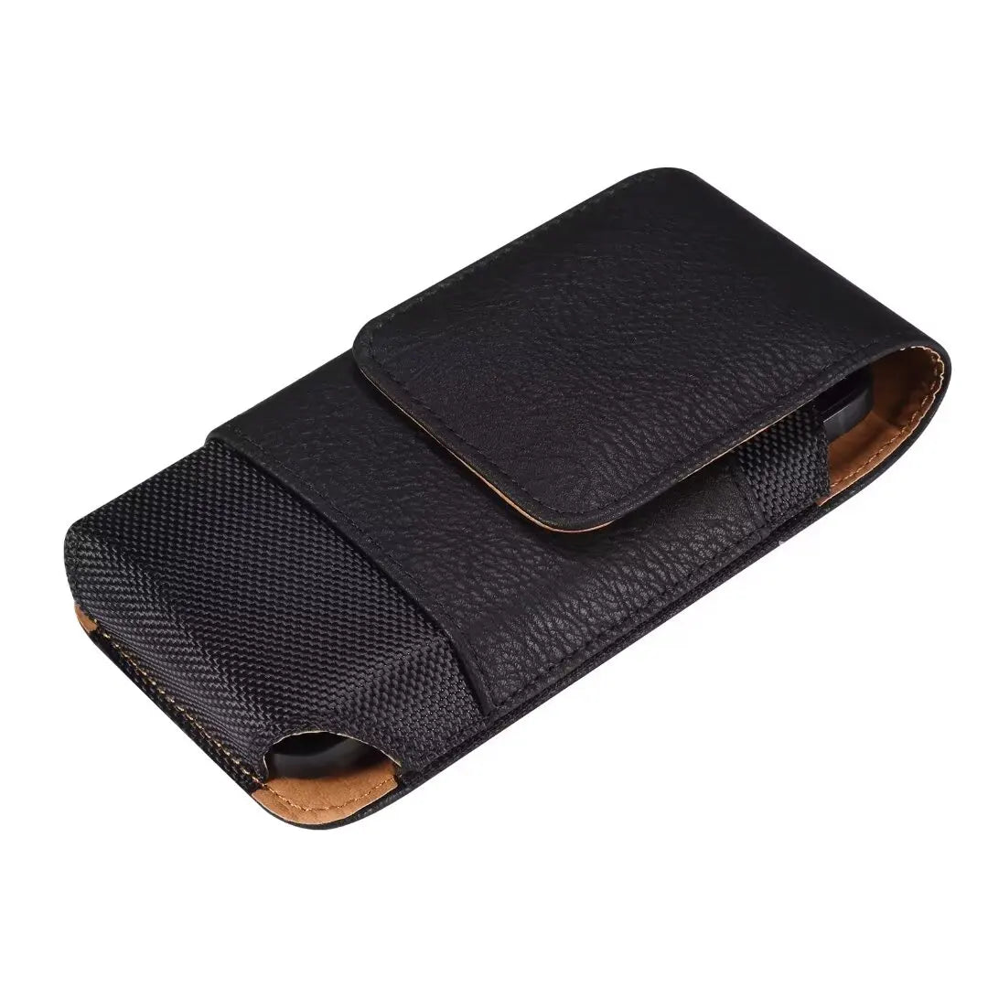 New Oxford Cloth Waist Leather Belt Clip Holster Case Phone Pouch Bag with Cowhide Pattern for 5.2-7.0" iPhone,Samsung,Cellphone