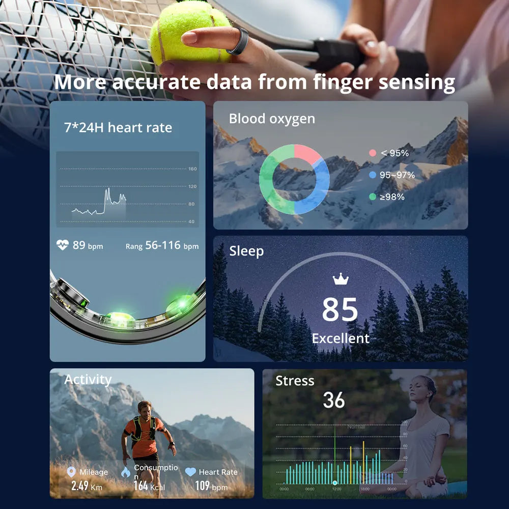 Smart Ring Men Women, Health Monitor