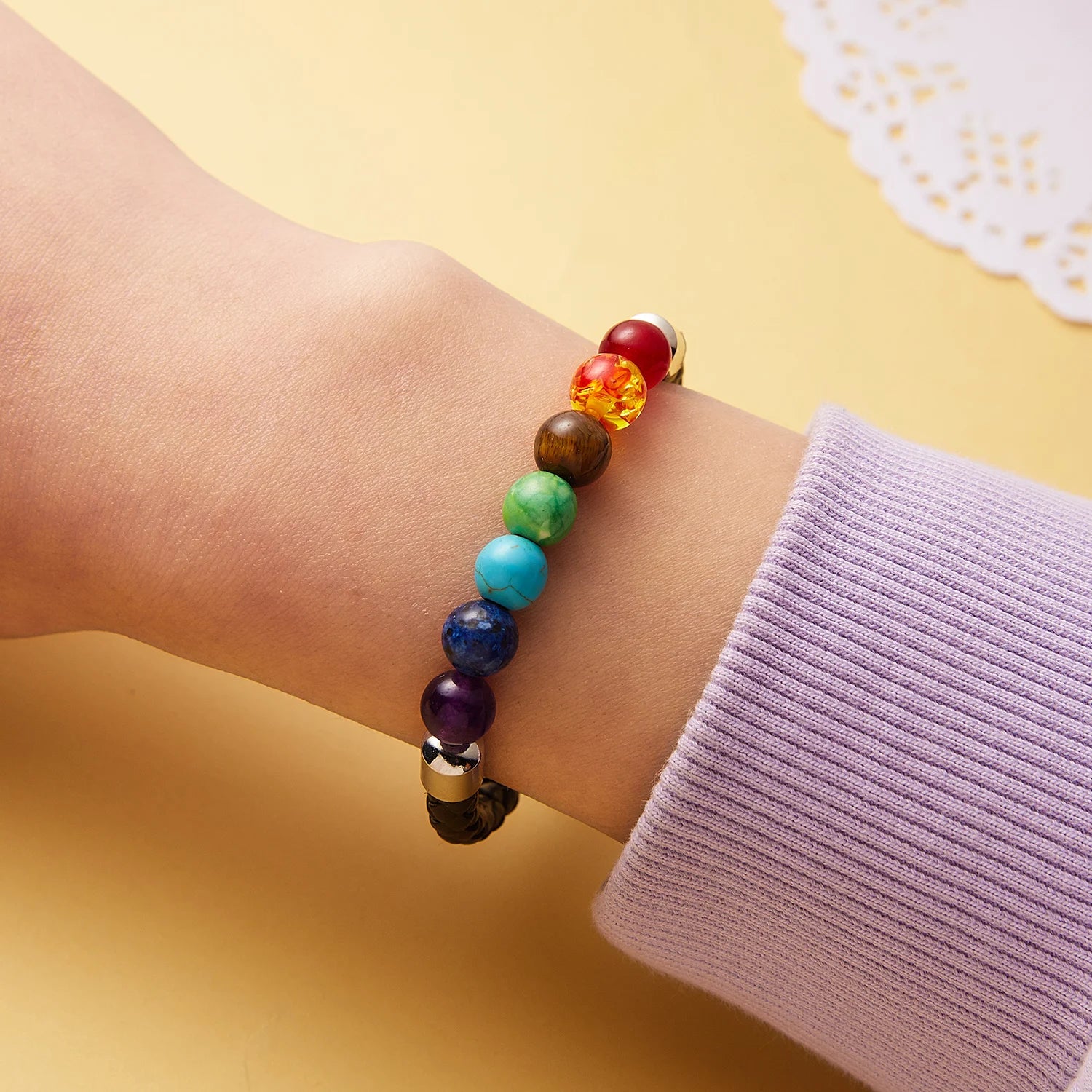 Chakra Reiki Healing Stone Bracelet For Women & Men