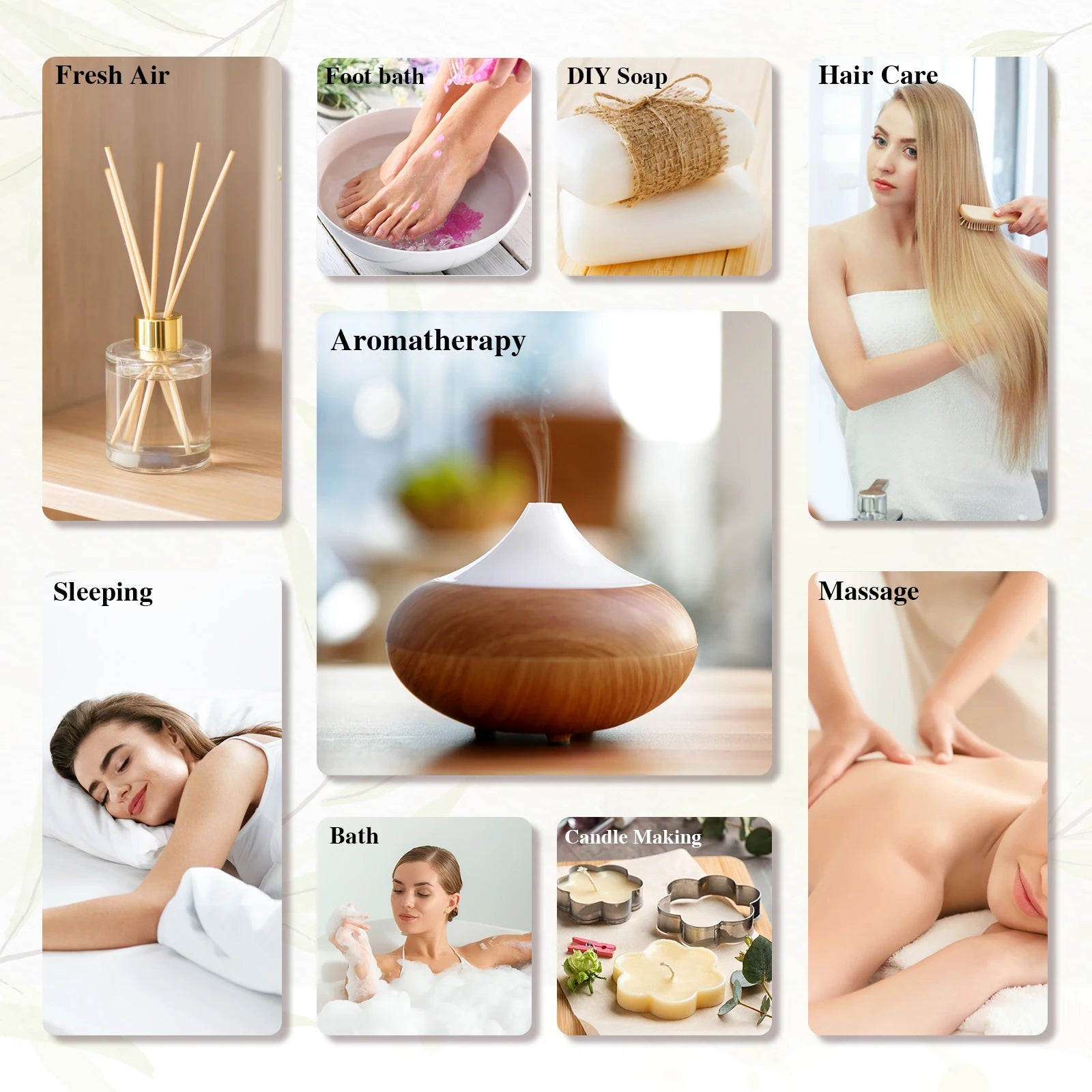 MAYJAM 1PCS 100ML Essential Oil with Dropper Sandalwood Lavender Eucalyptus Vanilla Aroma Oil For Humidifier Scent Candle Burner