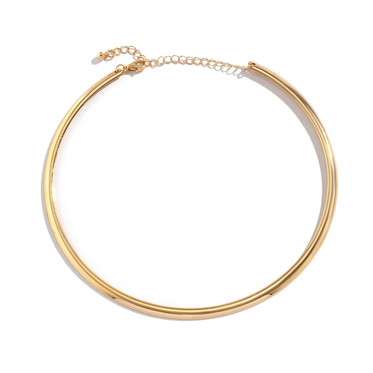 Elegant Simple Chunky Circle Torques Necklace for Women Trendy Choker Collar Fashion Jewelry on the Neck Accessories Female