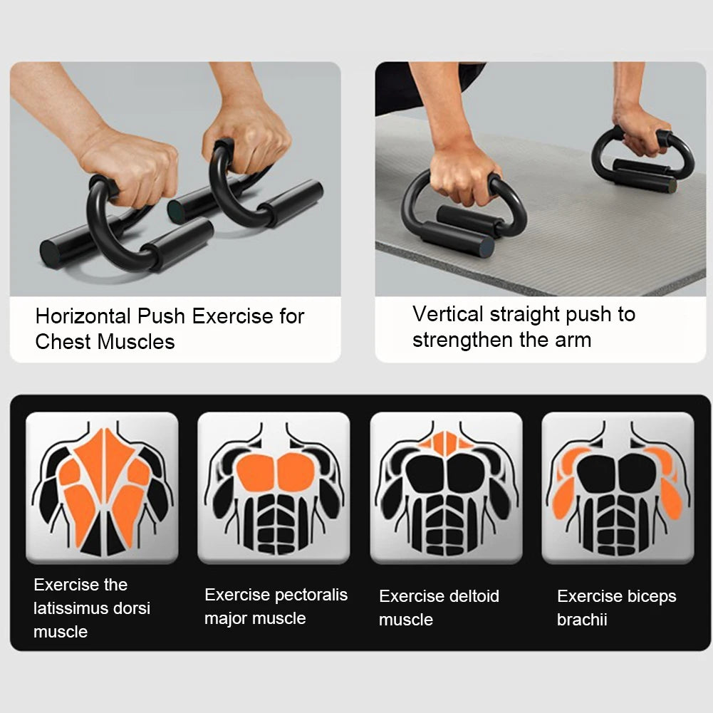 S Shape Pushup Foam Handles Stand Trainers