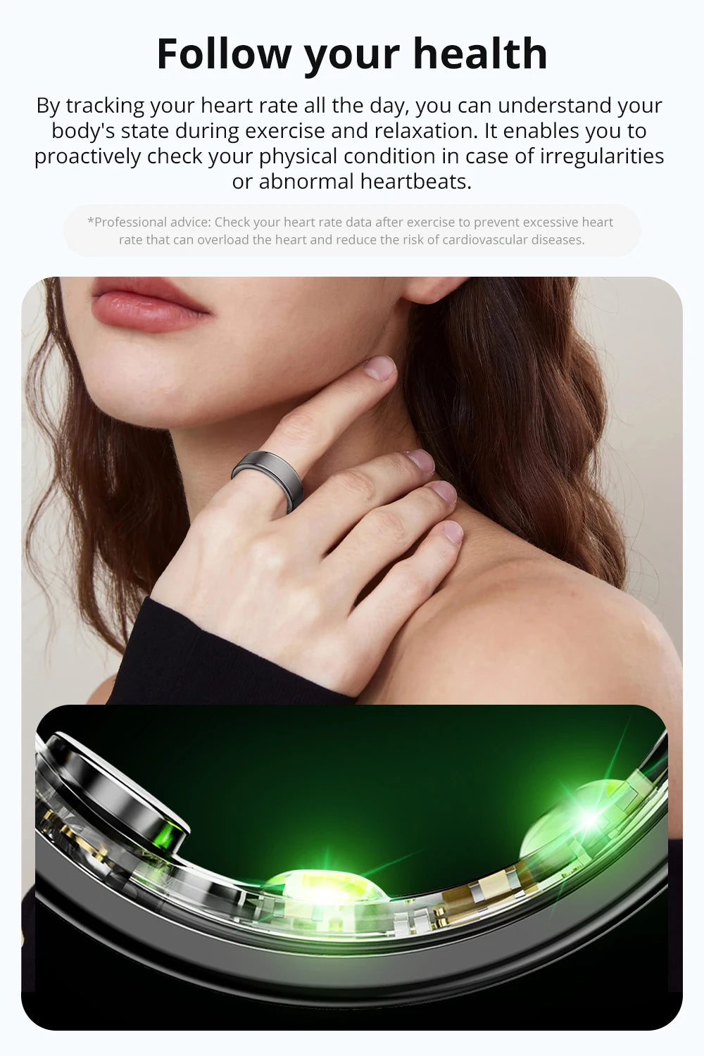 Smart Ring Men Women, Health Monitor