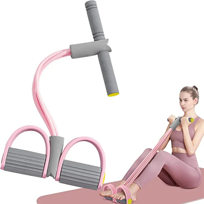Resistance Bands 4-Tube Yoga Pedal Puller Resistance Band