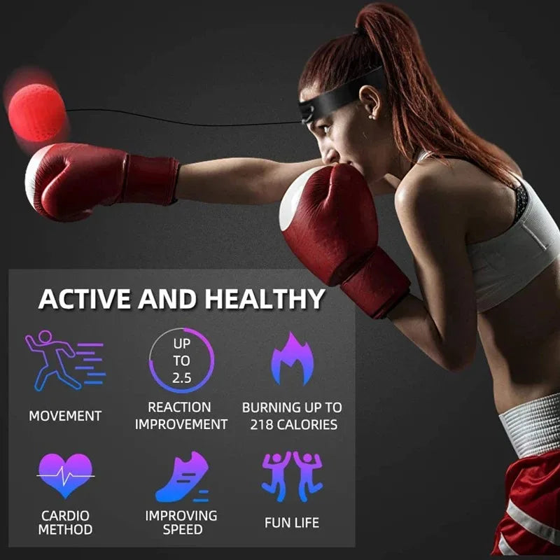 Punching Ball Head-mounted Fighting Speed Sanda Training Boxing Reflex Ball
