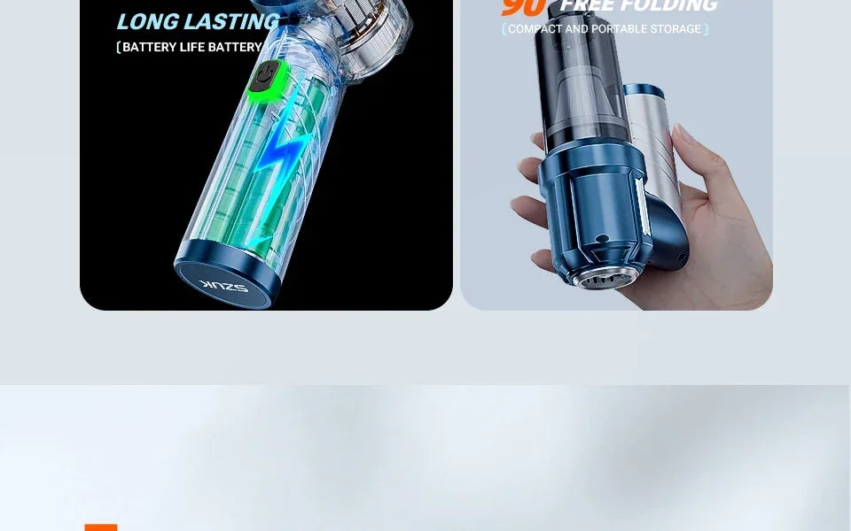 SZUK Car Vacuum Cleaner Wireless Cleaner Handheld Mini Vacuum Cleaner Cordless Strong Suction Cleaning Machine Robot Vacuum