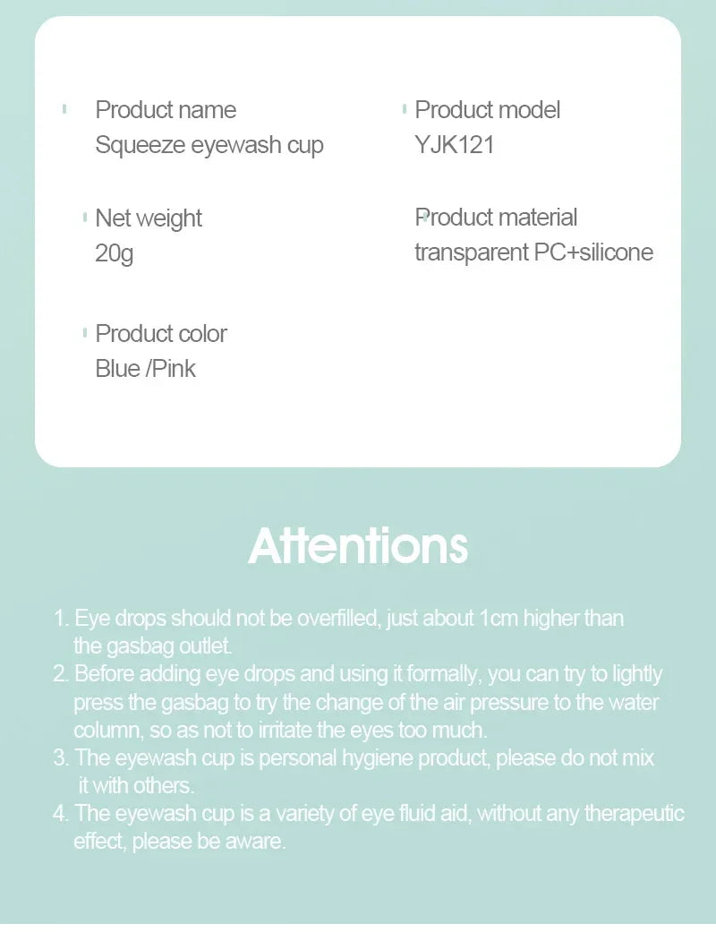 Soft Silicone Eye Wash Cup